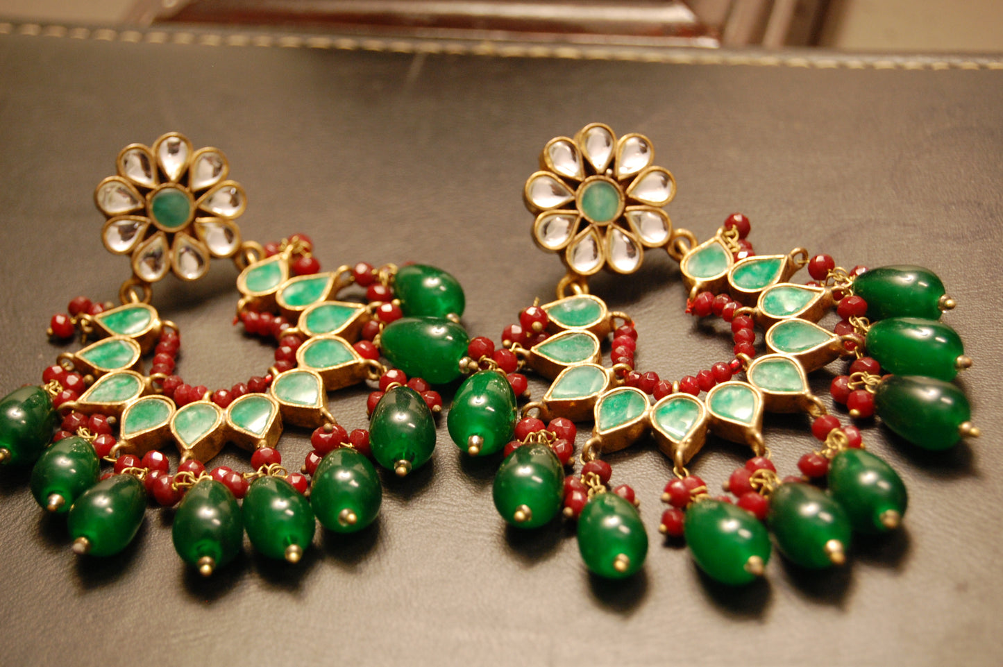 CHAAND BALAS IN GREEN & RED