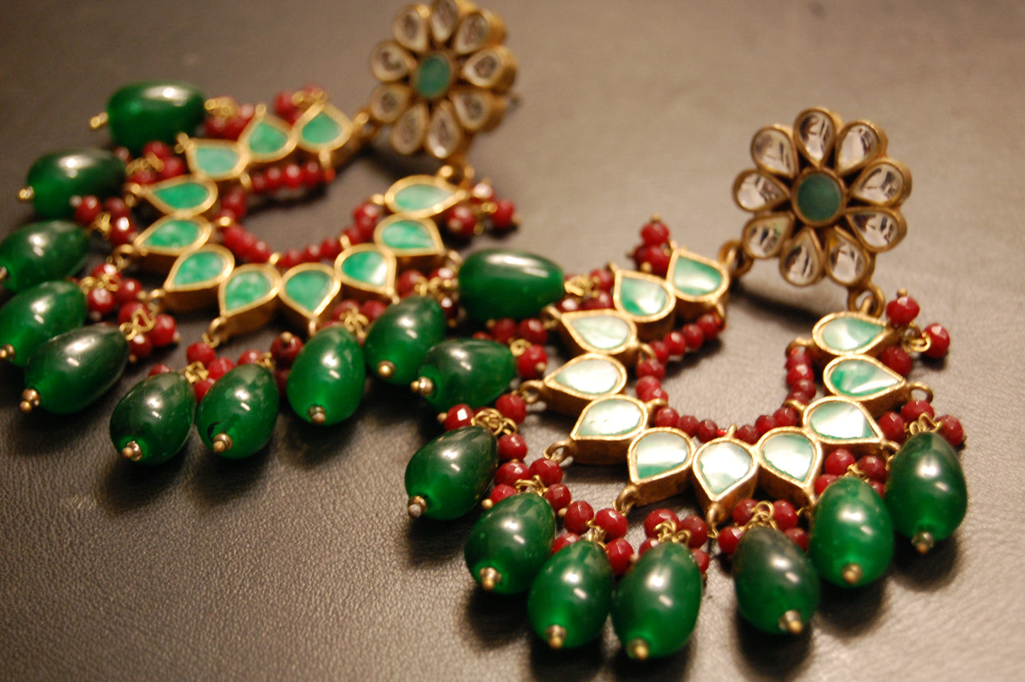CHAAND BALAS IN GREEN & RED