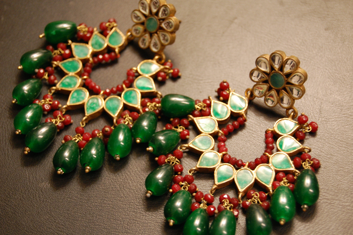 CHAAND BALAS IN GREEN & RED