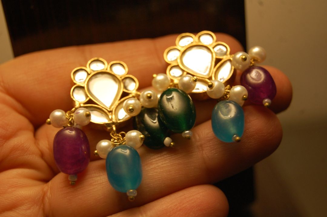 MULTI KUNDAN EARRINGS