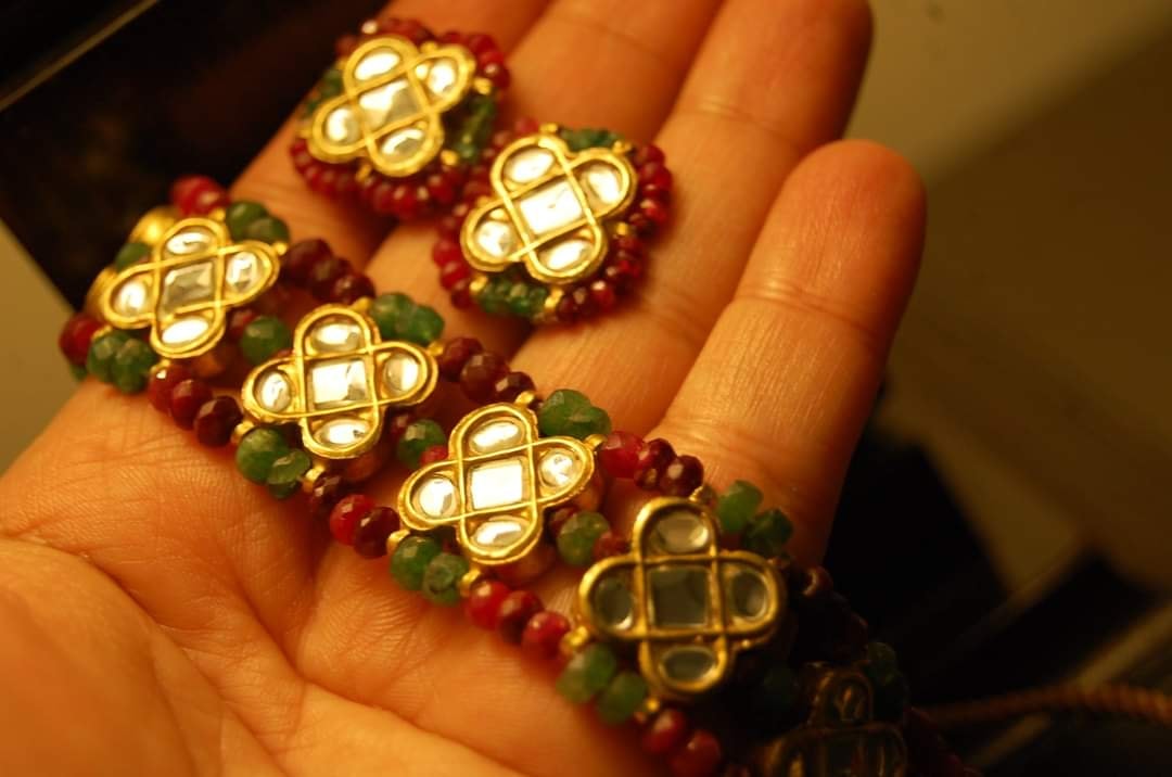 KUNDAN & MULTI STONE CHOKER SET