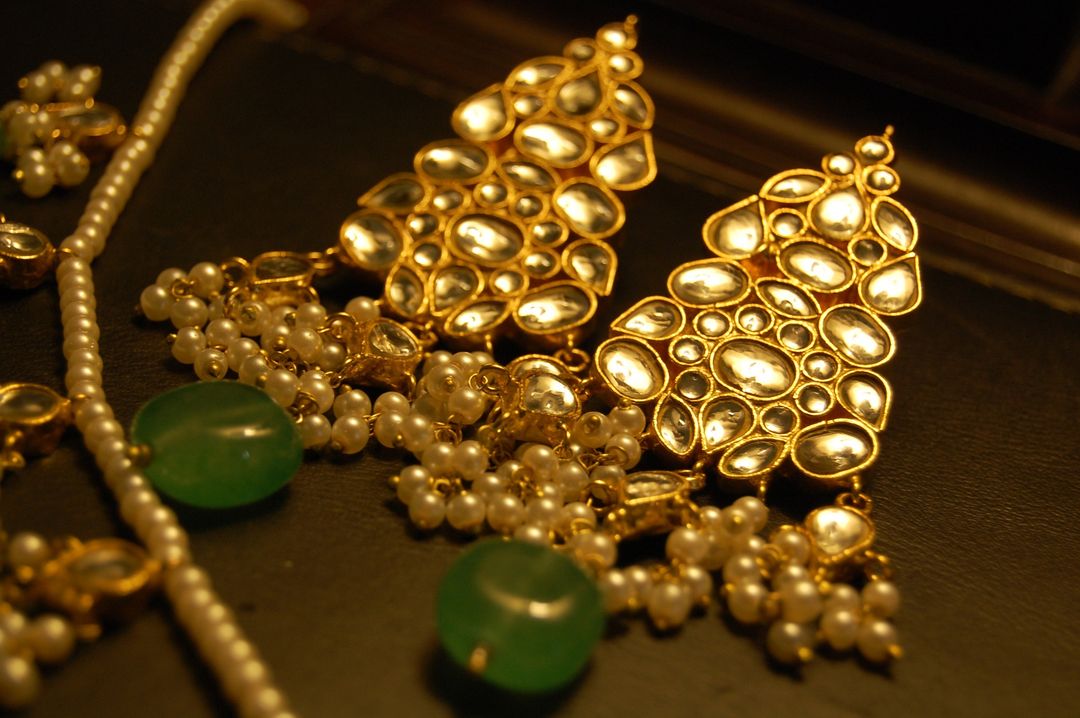 KUNDAN ,PEARLS & JADE GREEN SET