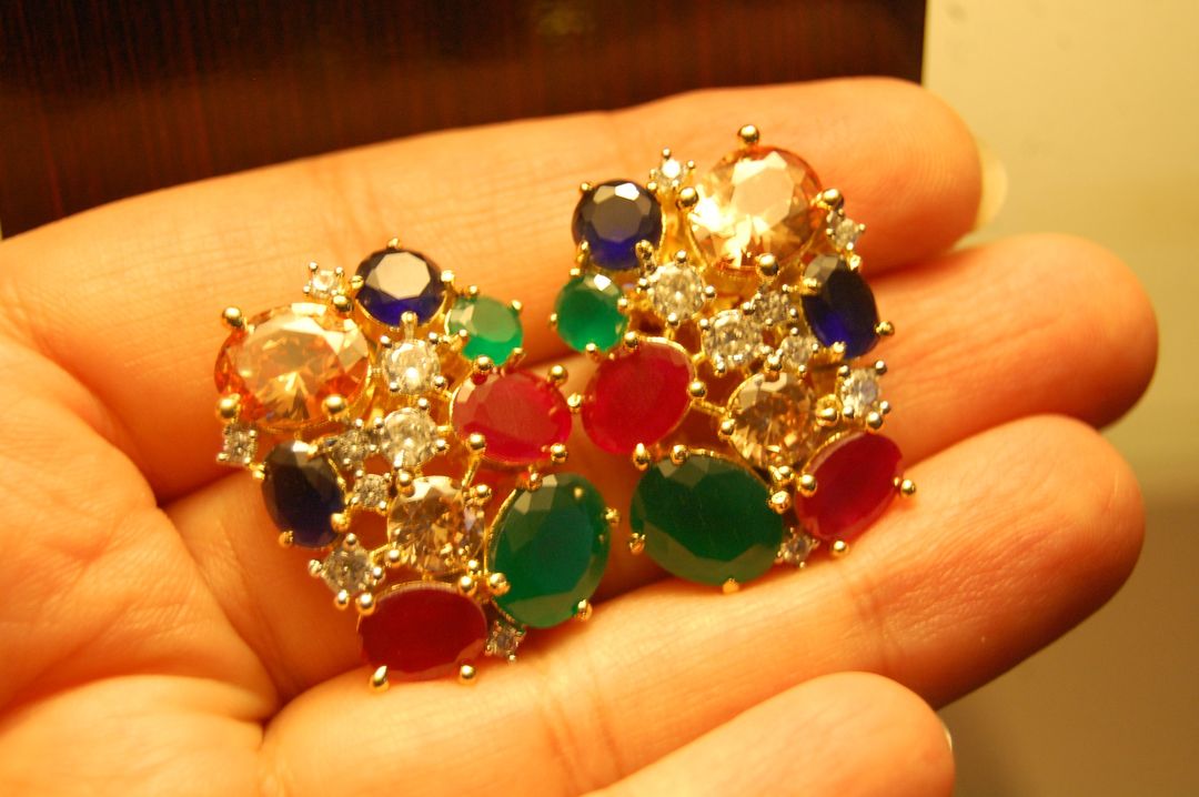 MULTI JEWELLED EARRINGS