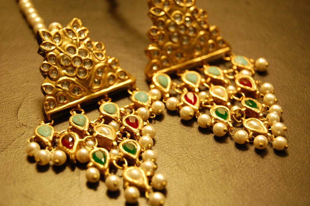 KUNDAN EARRINGS WITH MULTI STONES