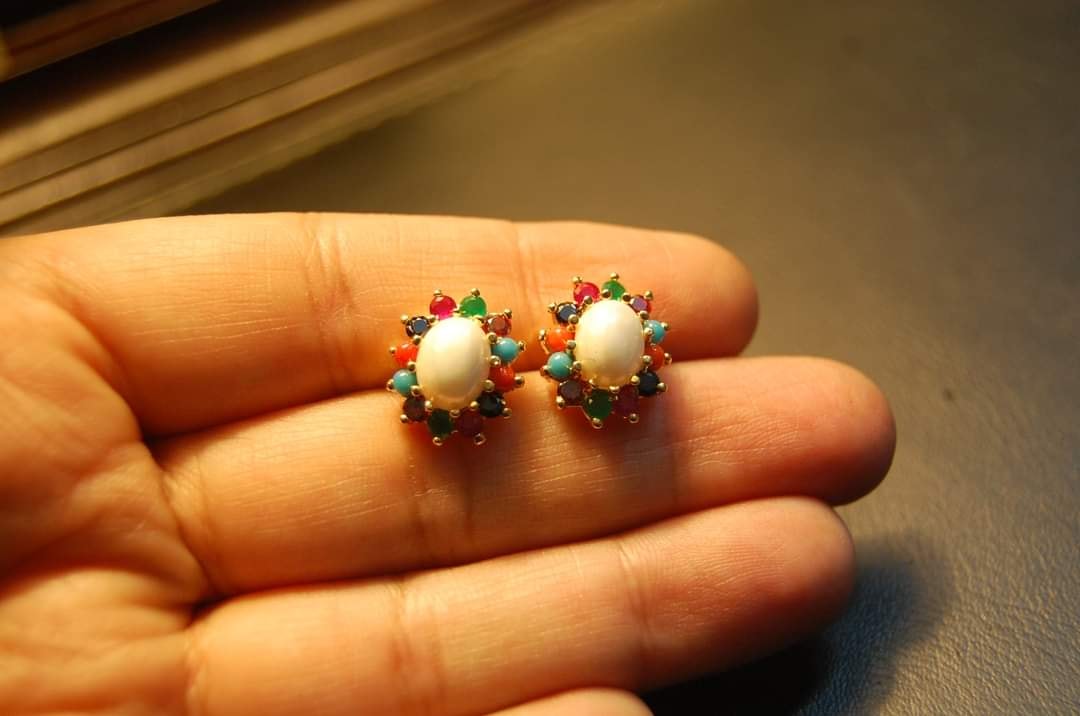 MULTI JEWELLED STERLING SILVER SET