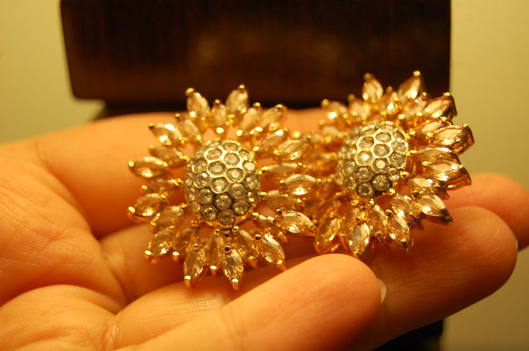 ZIRCON CHAMPAGNE EARRINGS