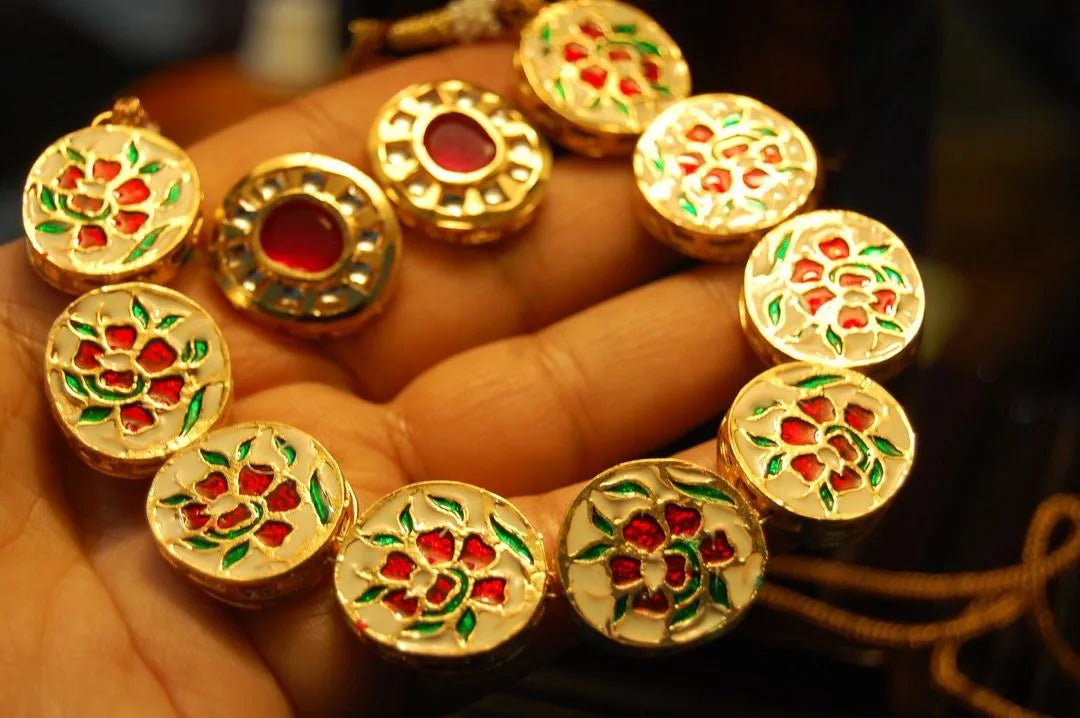 MULTI JEWELLED NECKLACE SET WITH KUNDAN