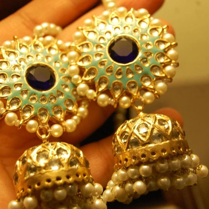 FEROZA & BLUE MEENA & KUNDAN JHUMKAS