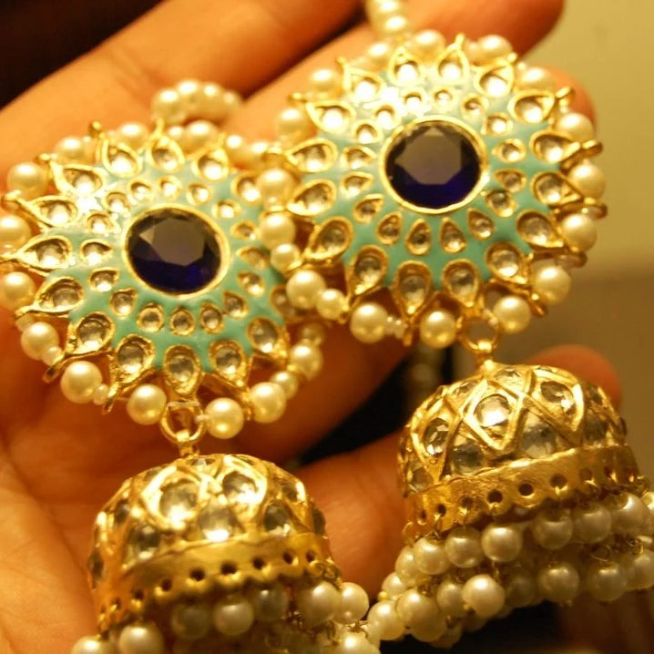 FEROZA & BLUE MEENA & KUNDAN JHUMKAS