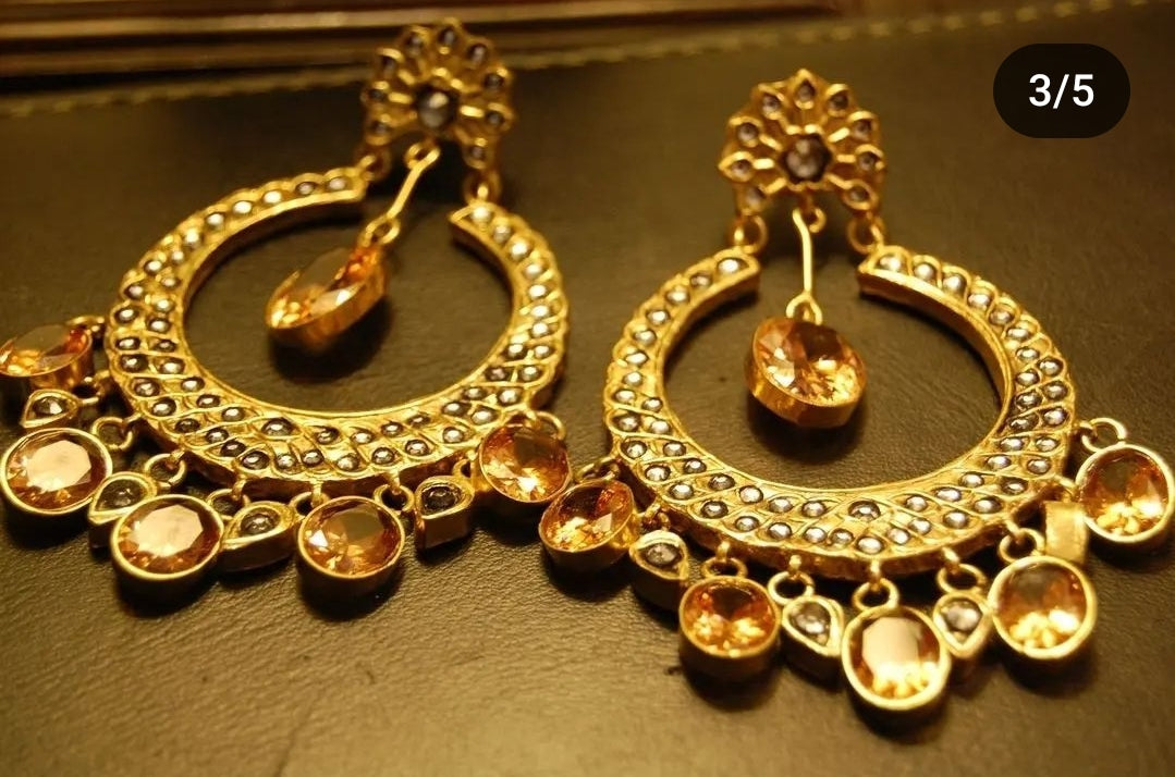 CHAAND BALIS IN KUNDAN & CHAMPAGNE