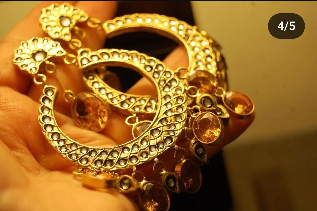 CHAAND BALIS IN KUNDAN & CHAMPAGNE