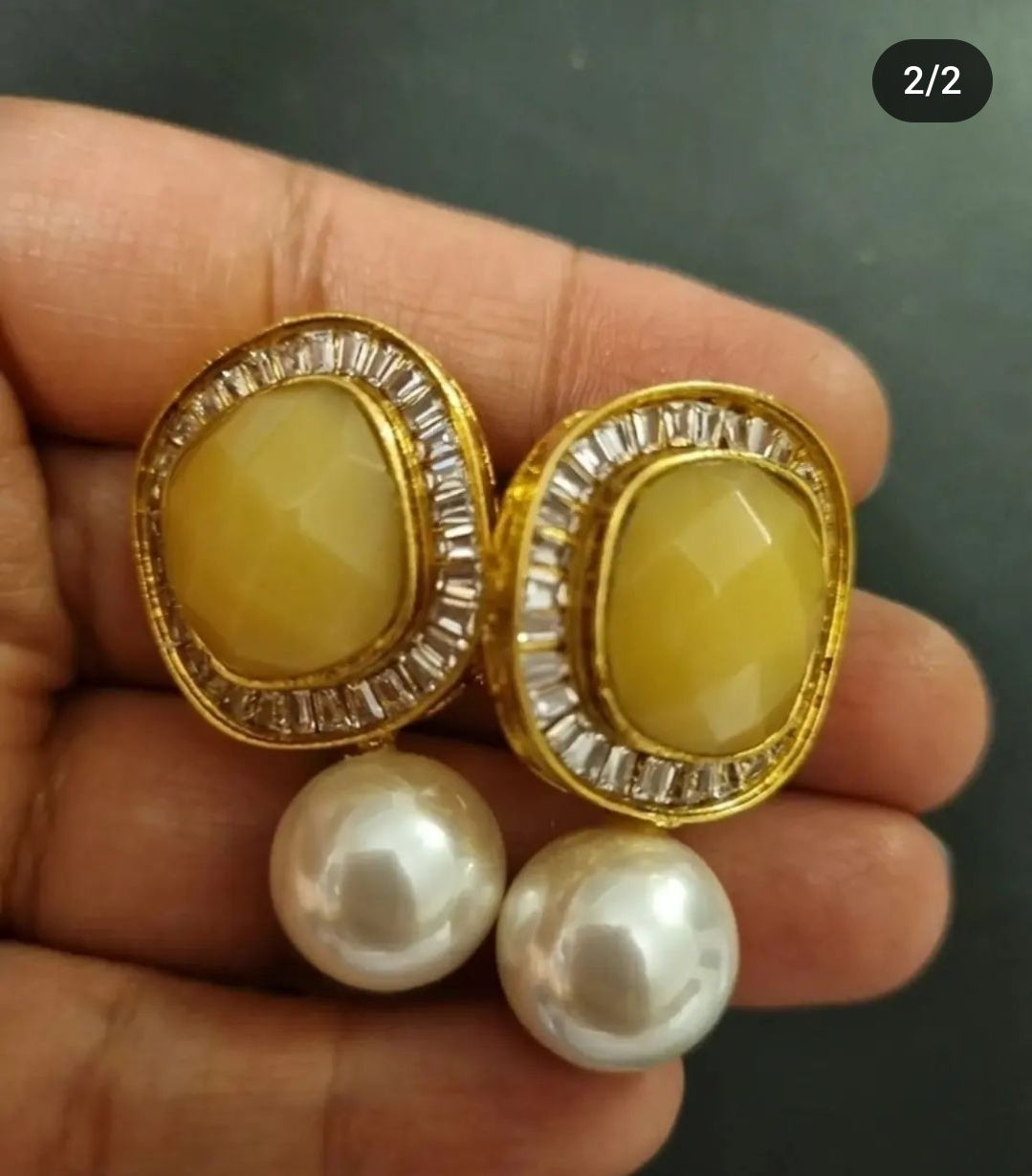 ZIRCON BLOCK EARRINGS