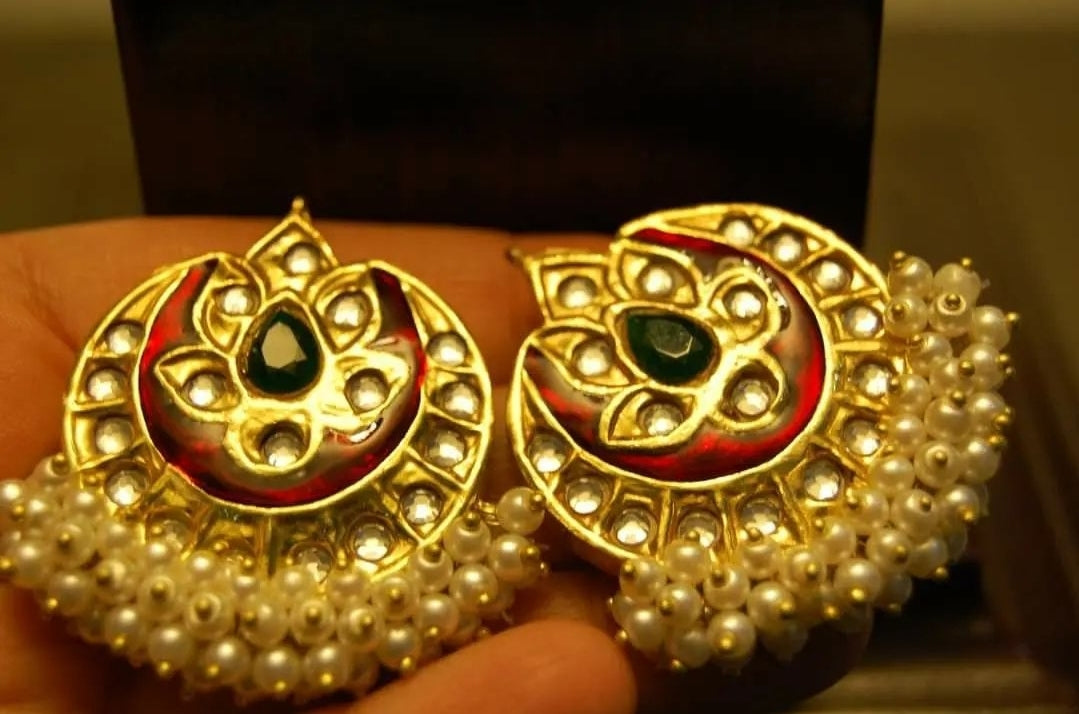 RED MEENA EARRINGS