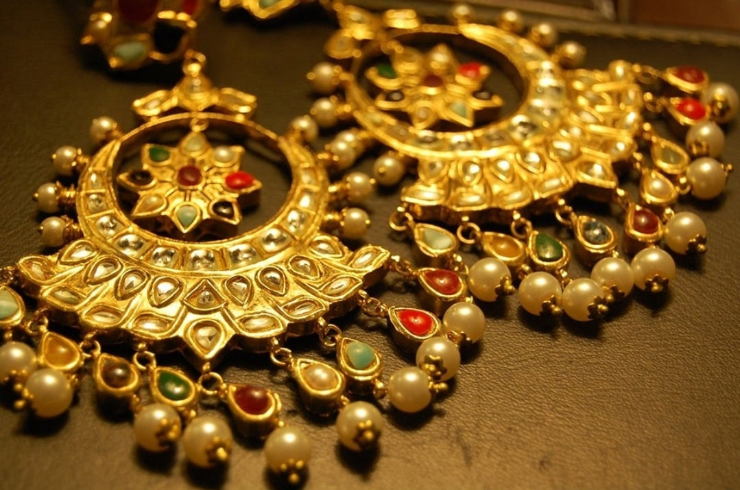 NAURATAN & KUNDAN EARRINGS