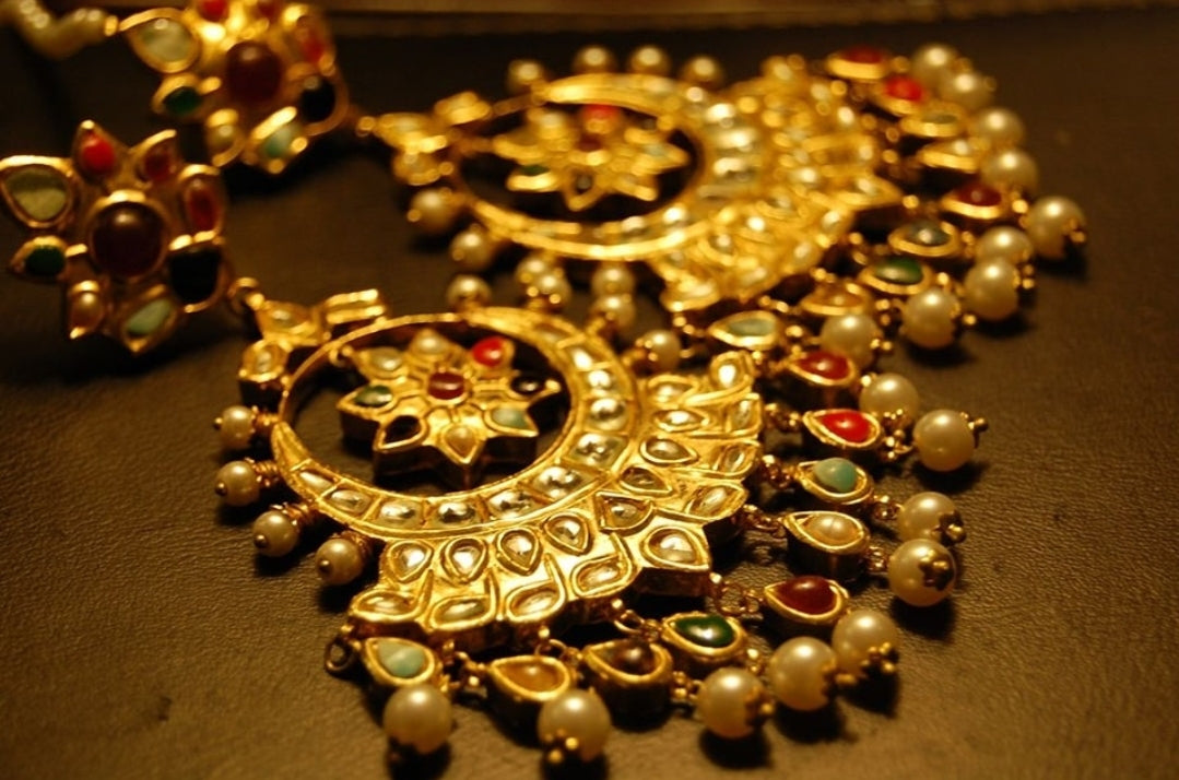 NAURATAN & KUNDAN EARRINGS