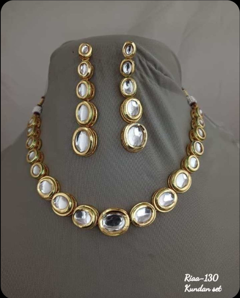 KUNDAN NECKLACE & EARRINGS SET
