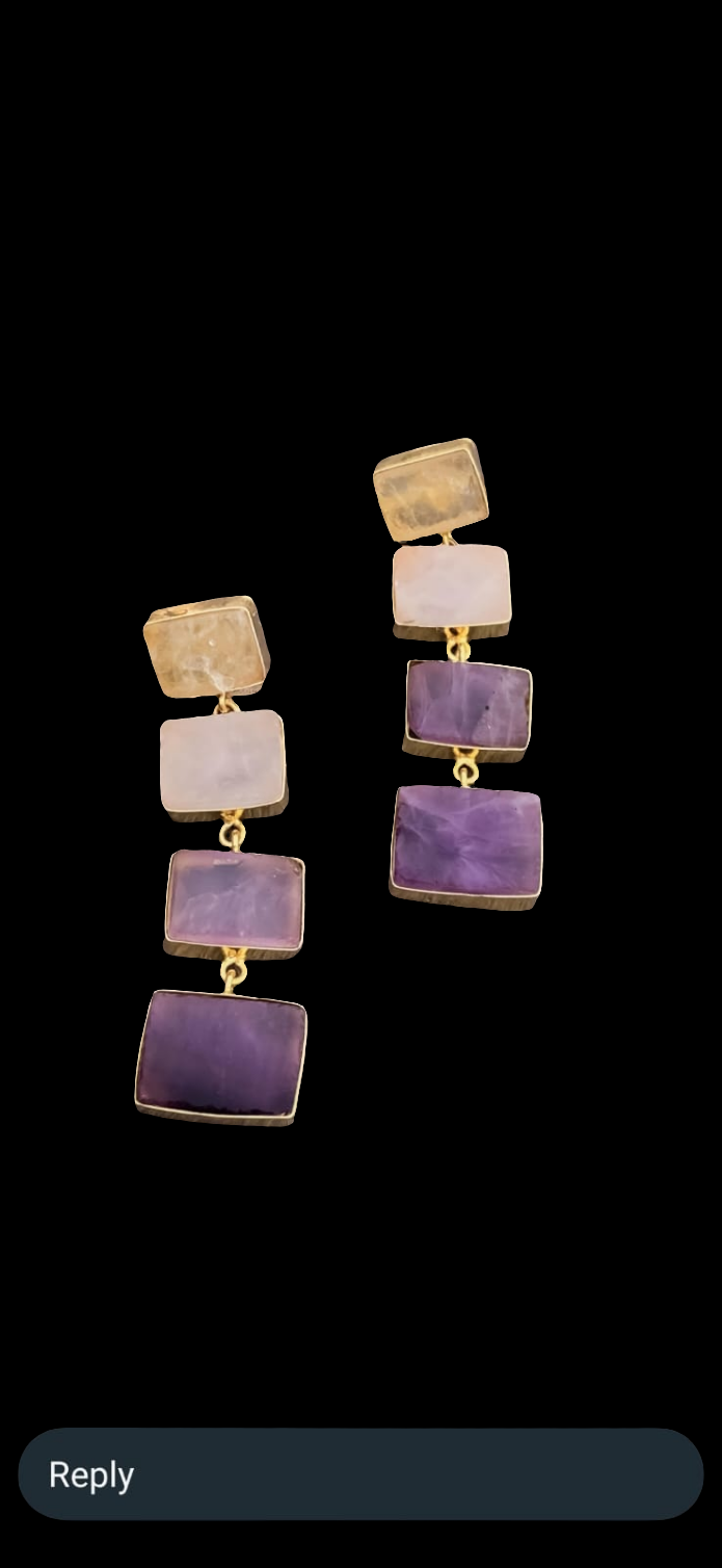 LILAC OPULENT STONE EARRINGS