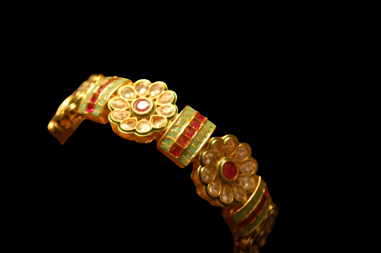 SINGLE FLORAL INDIAN KARA (OPENABLE)