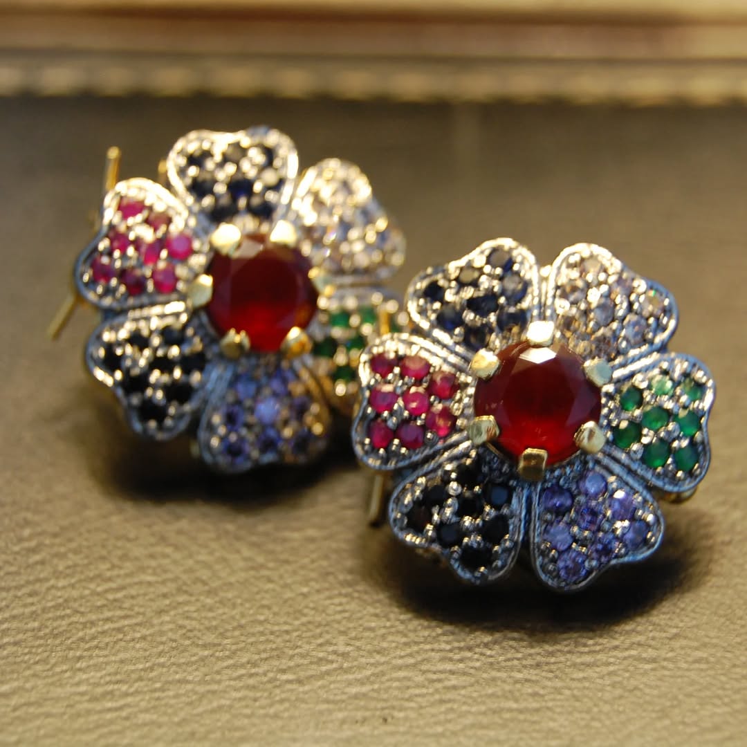 MULTI FLORAL EARRINGS