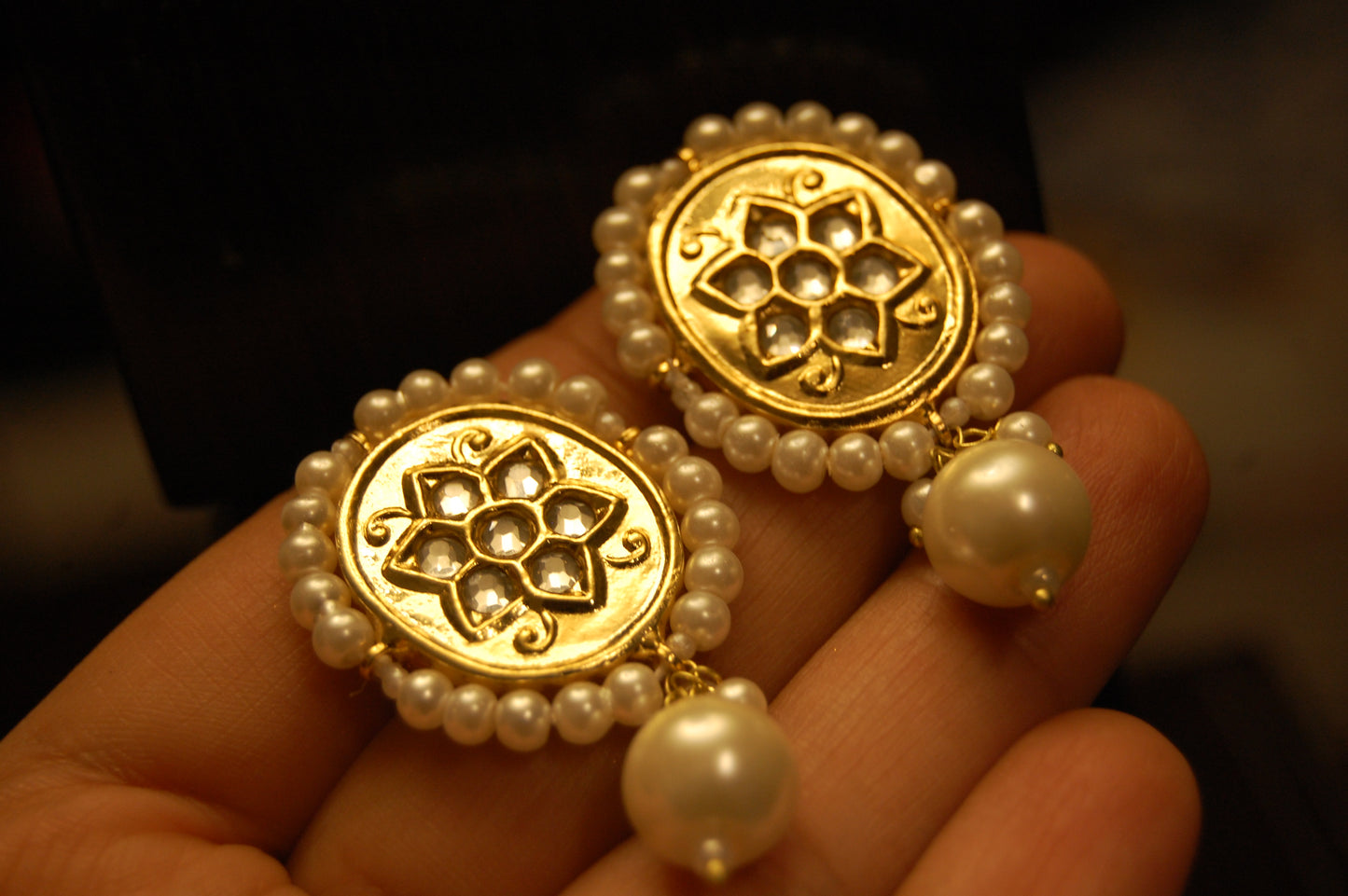 KUNDAN & PEARLS EARRINGS