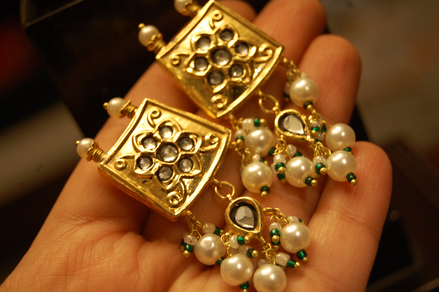KUNDAN & PEARL EARRINGS