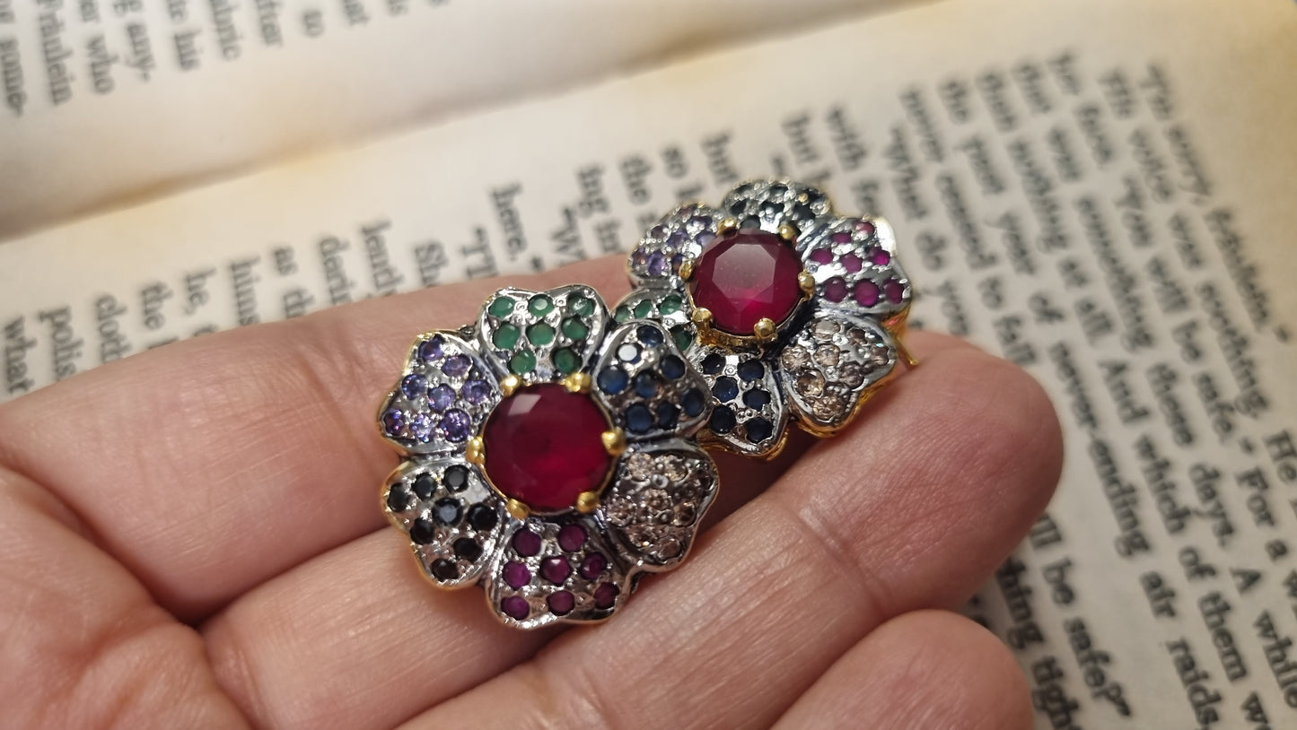 MULTI FLORAL EARRINGS