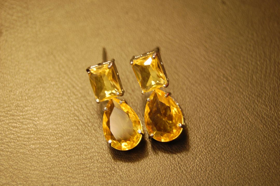 YELLOW DROP EARRINGS