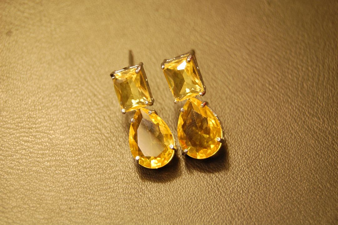 YELLOW DROP EARRINGS