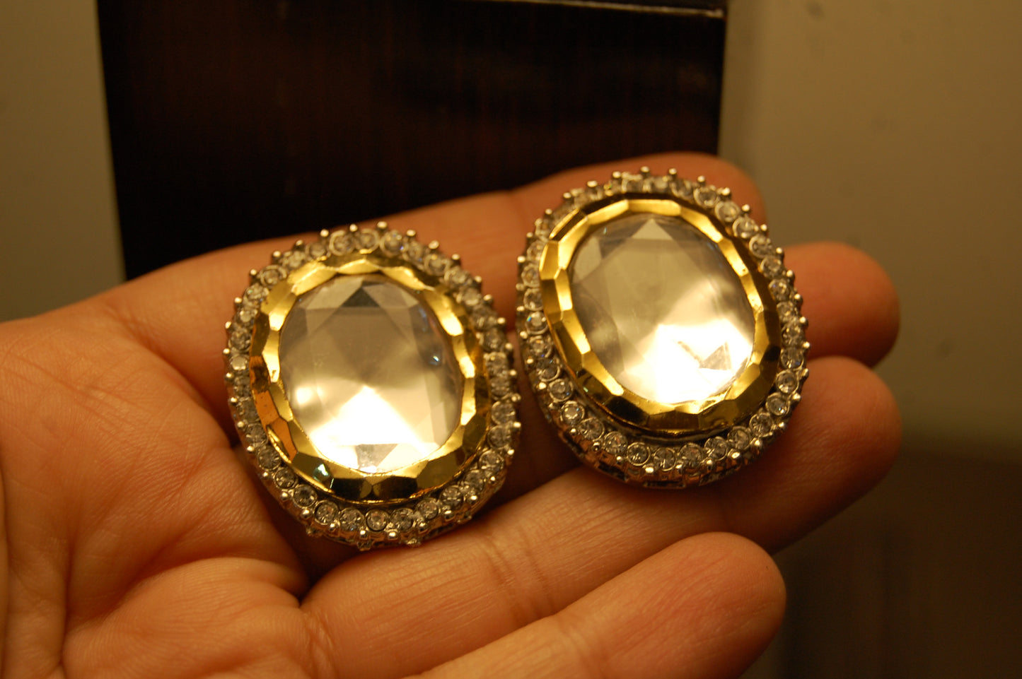 KUNDAN EARRINGS WITH ZIRCONS