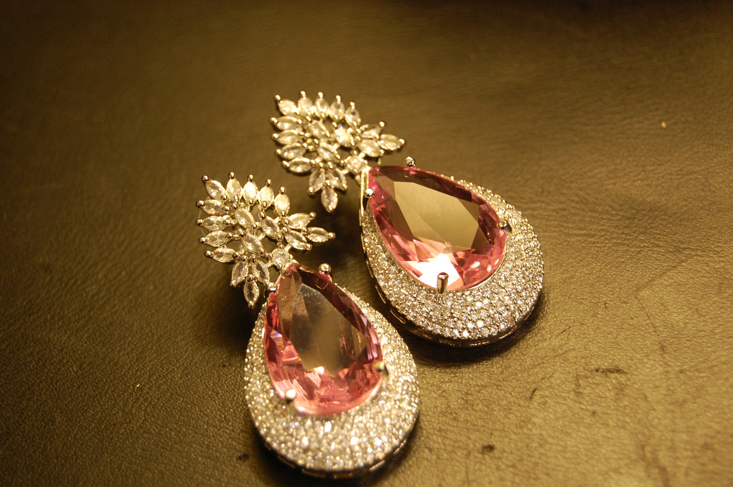 PINK ZIRCON EARRINGS