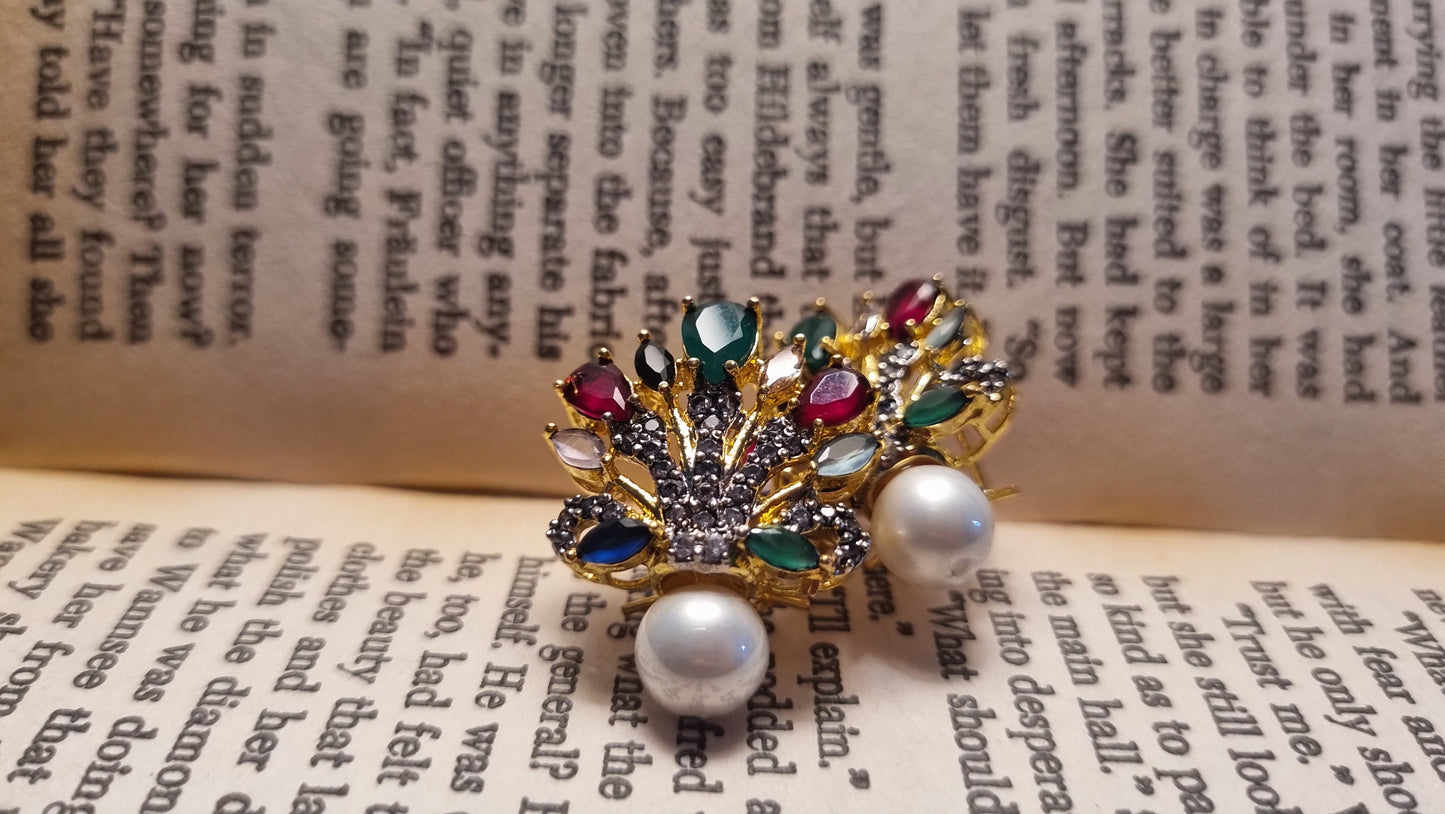 MULTI EARRINGS WITH PEARLS