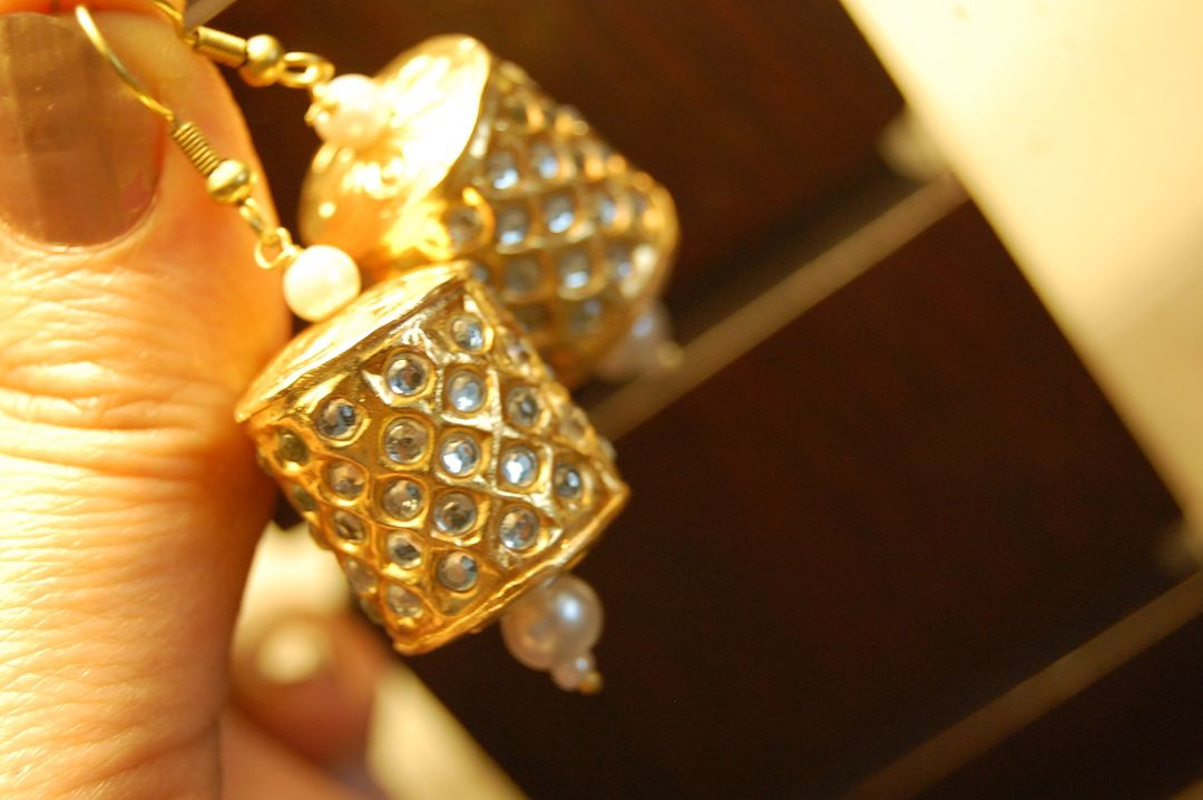 GORGEOUS DHOLKI EARRINGS IN KUNDAN