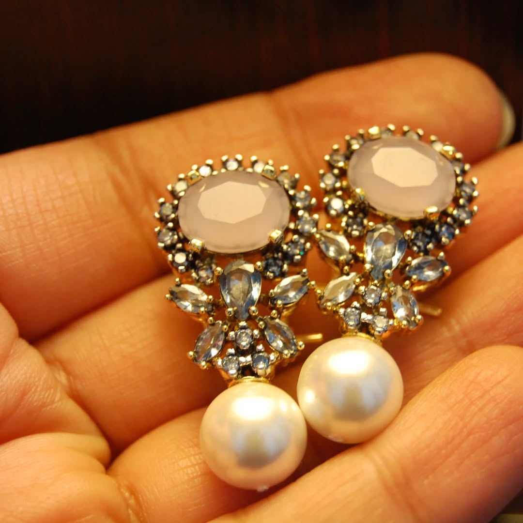 PINK & PEARL EARRINGS