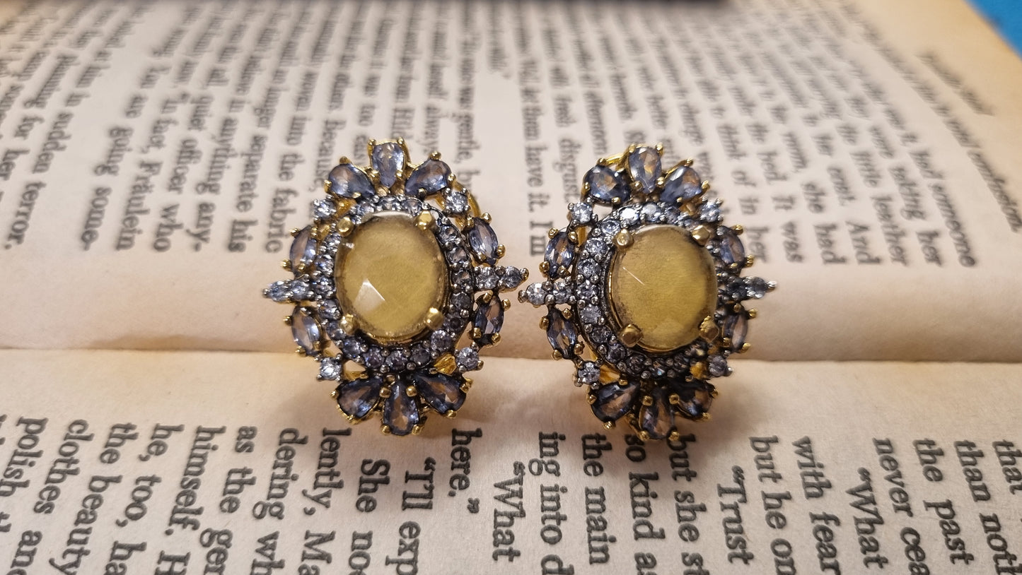 YELLOW STONE EARRINGS