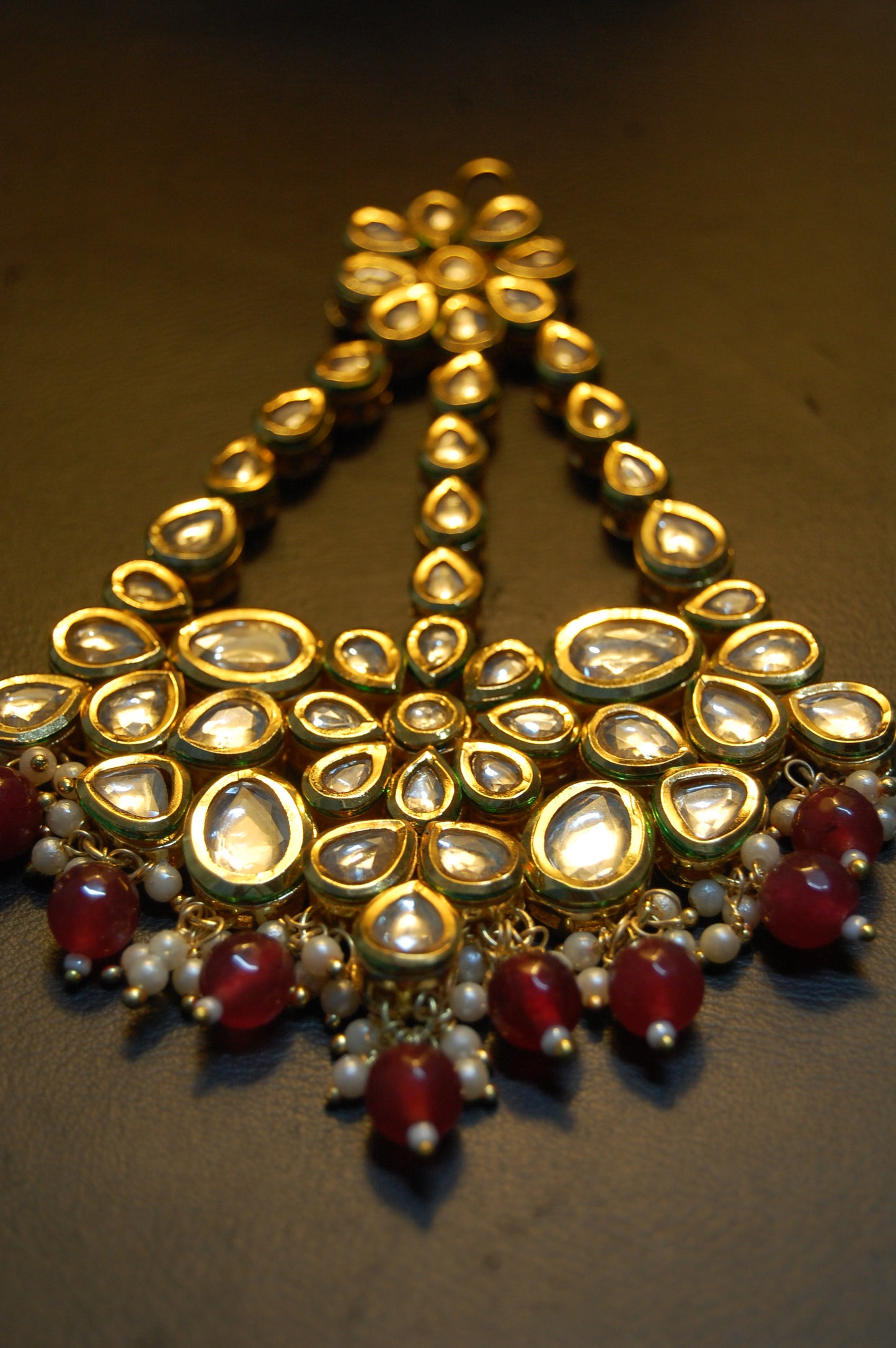 GORGEOUS RED & KUNDAN JHOOMAR