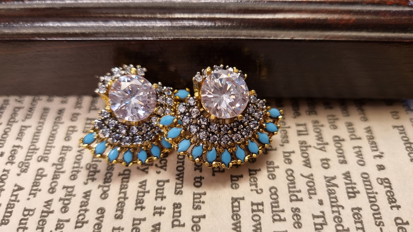 FEROZA & ZIRCON EARRINGS