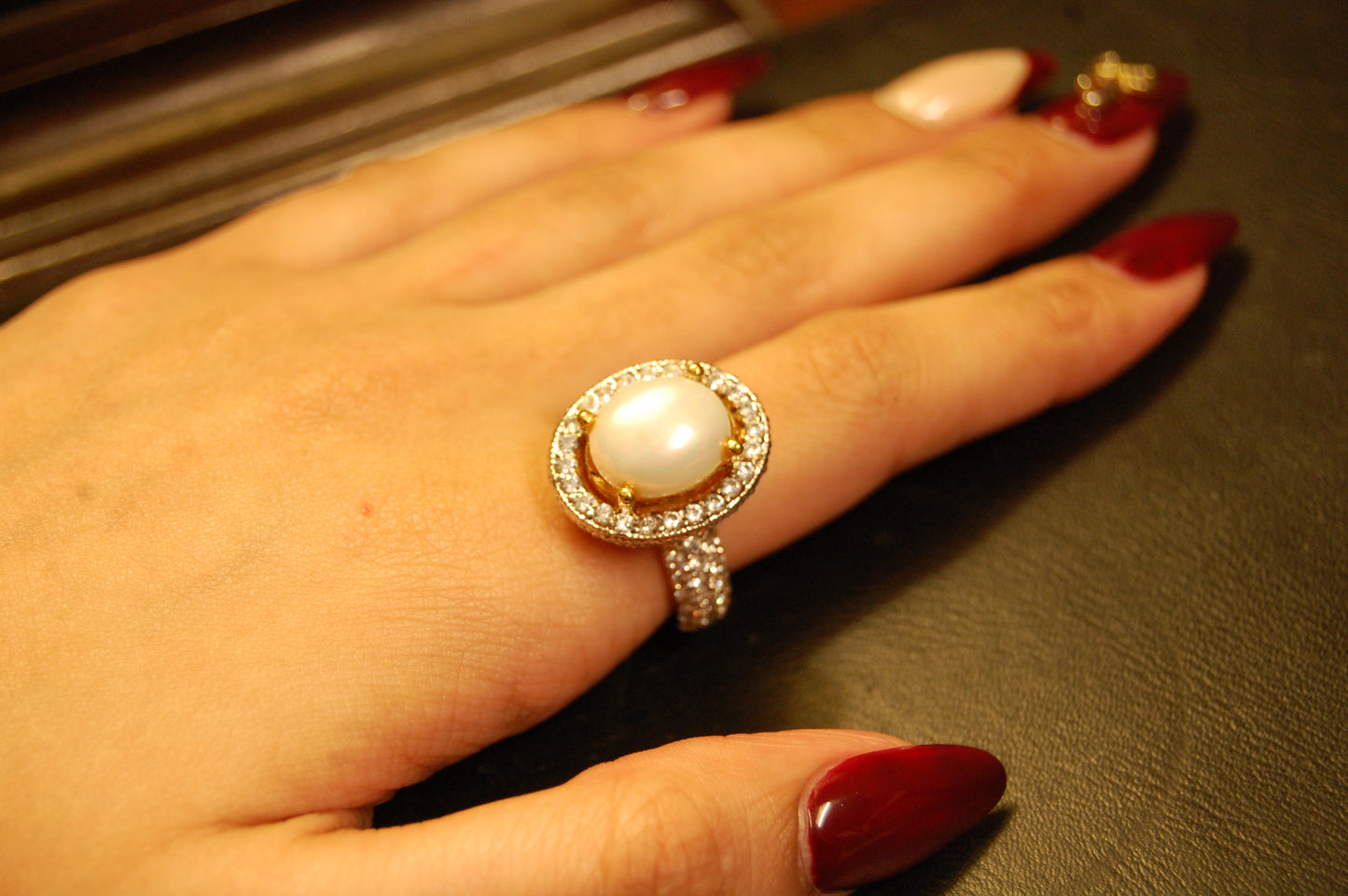 PEARL & ZIRCON RING