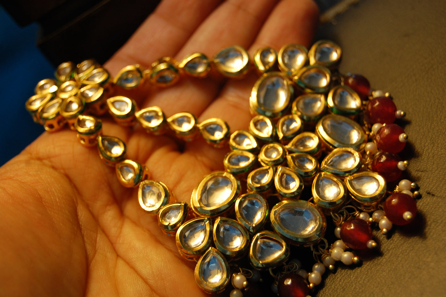 GORGEOUS RED & KUNDAN JHOOMAR