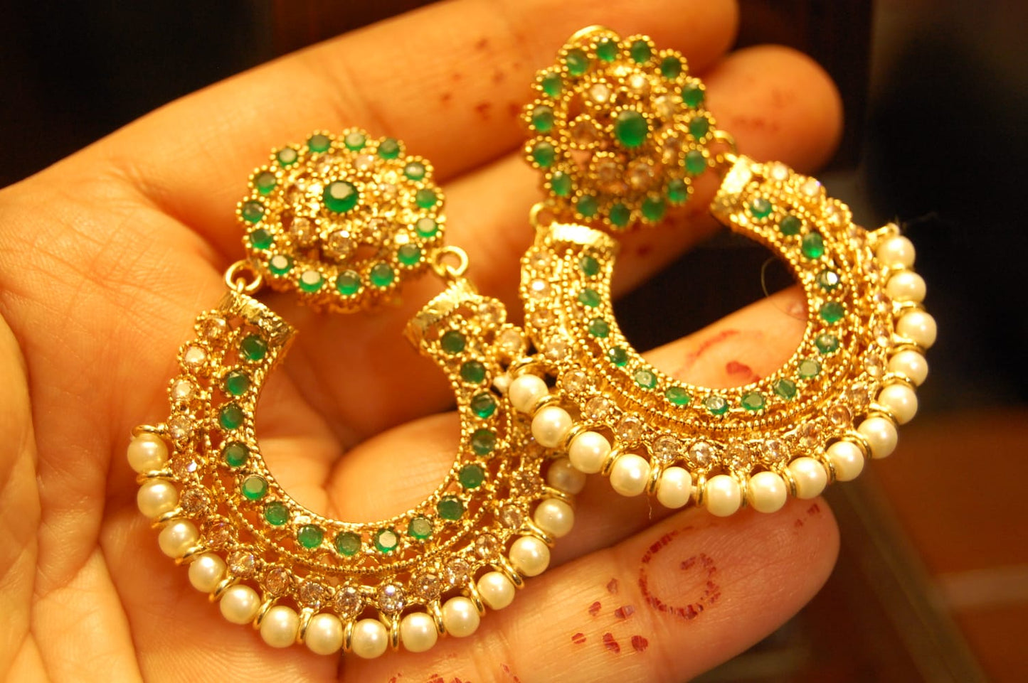 CHAAND BALAS IN CHAMPAGNE & GREEN