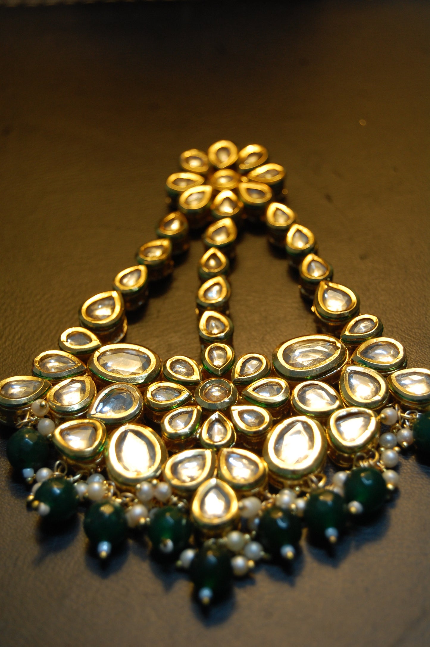 GORGEOUS GREEN & KUNDAN JHOOMAR