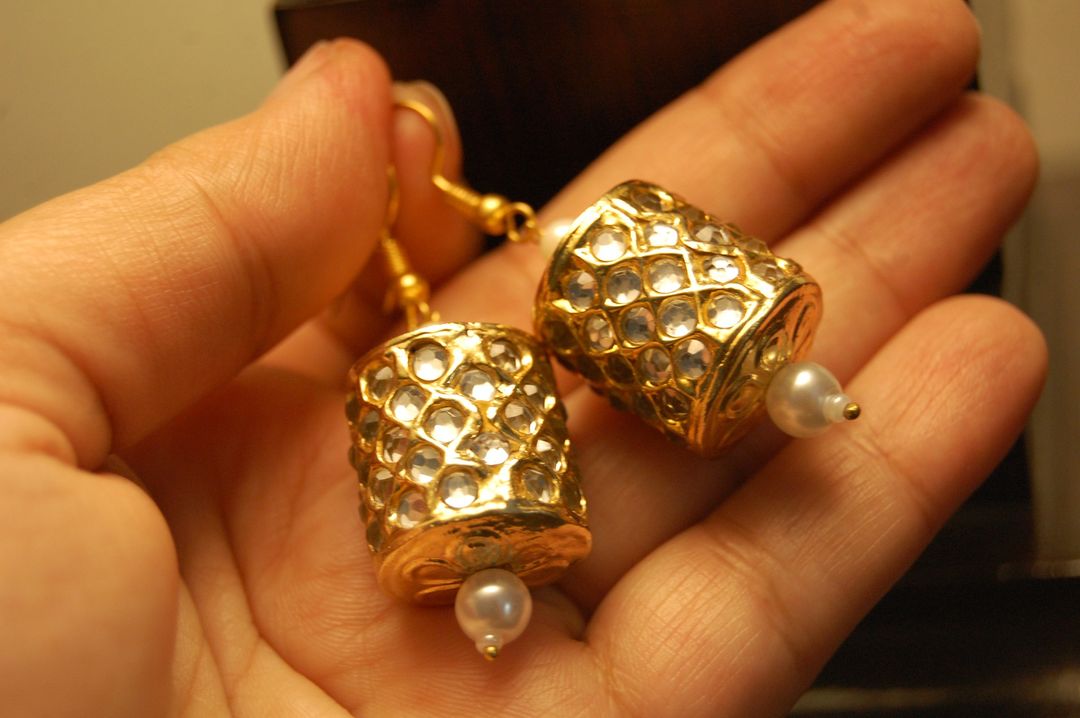 KUNDAN DHOLKI EARRINGS