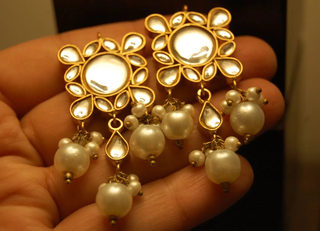 KUNDAN & PEARL EARRINGS