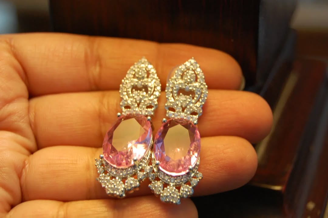PINK ZIRCON EARRINGS