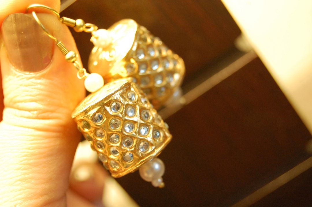 GORGEOUS DHOLKI EARRINGS IN KUNDAN