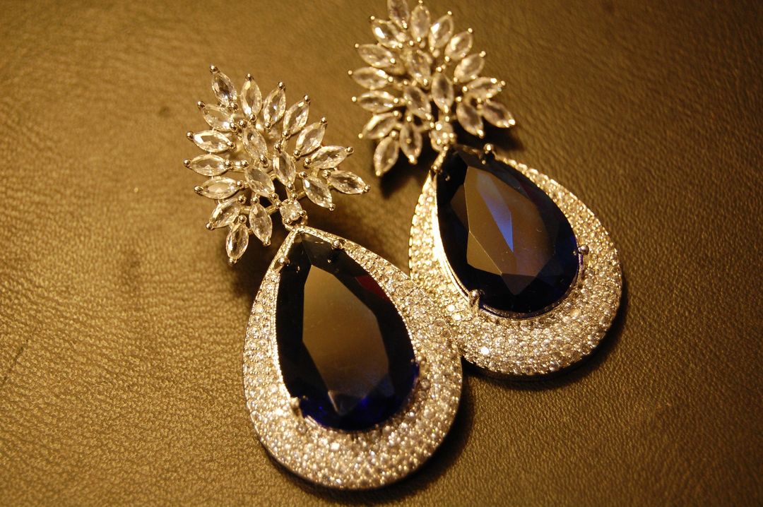 SAPPHIRE BLUE ZIRCON EARRINGS