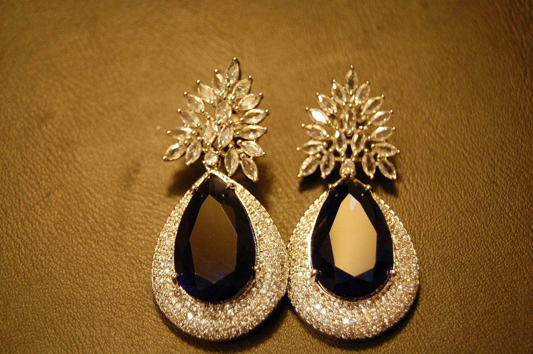 SAPPHIRE BLUE ZIRCON EARRINGS
