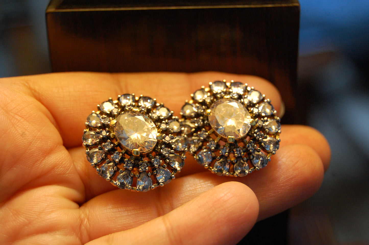 CHAMPAGNE & ZIRCON EARRINGS