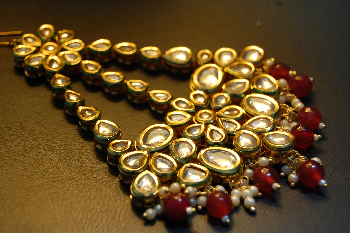 GORGEOUS RED & KUNDAN JHOOMAR