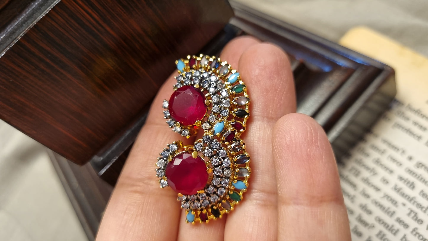 MULTI & ZIRCON EARRINGS