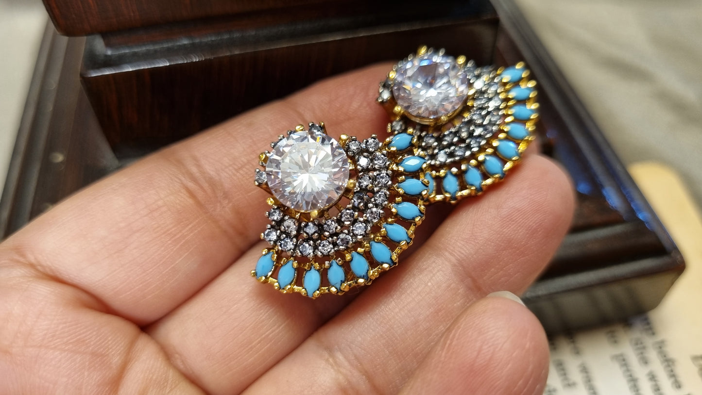 FEROZA & ZIRCON EARRINGS